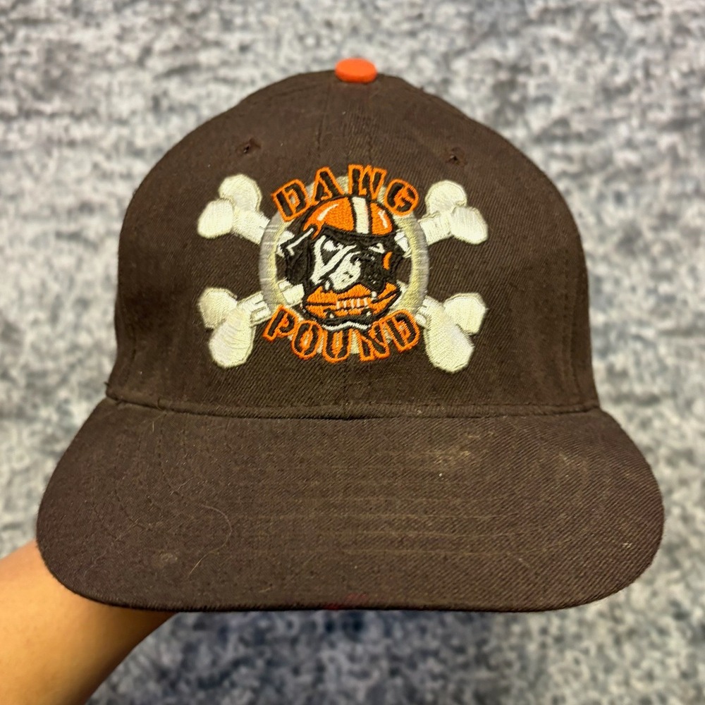 Vintage Cleveland Browns Dawg Pound Hat Snapback Logo Athletic Brown NFL 90s